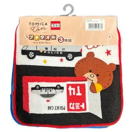 Hayashi PP443900 Mini Towels, Set of 3 Patterns, Approx. 6.3 x 6.3 inches (16 x 16 cm), Tumu Patomica Box