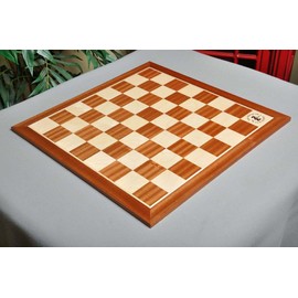 Mahogany & Maple Wooden Chess Board - 2.5" with Logo
