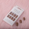 Press On Nails Solid Dark Color Fake Nails, Short Square