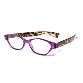 Calabria R544S Oval Reading Glasses +1.50 Purple Tortoise Women Single Power Reader Trendy Chic Cute Fashion Ladies Eyeglass