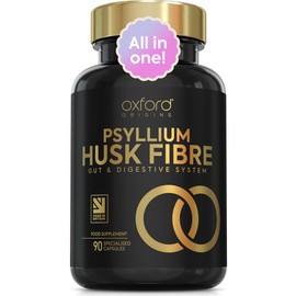 Advanced Psyllium Husk Fibre Supplement 4200mg | Made in The UK | 2 per Day Psyllium Husks Capsules w/Inulin & Probiotics | Natural Laxatives for Constipation Relief for Adults | 90 Capsules