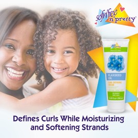 Sofn’Free n’Pretty for Natural Hairs - Flaxseed Oil Curl Defining - Safe for Kids Curling Cream for Curly Hair - Moisturizes, Softens Curls, Adds Shine - 8.45 Fl Oz (Pack of 1)