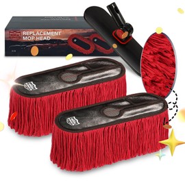 Suitable for Ride Kings Car Duster,Car Duster Replacement Kit,Scratch Free，Feather Duster for Truck,SUV,RV and Motorcycle,Wax Cotton Hair(2Mops & 1Board)