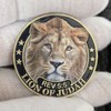 Lion of Judah Strength & Courage Challenge Coin Joshua 1:9
