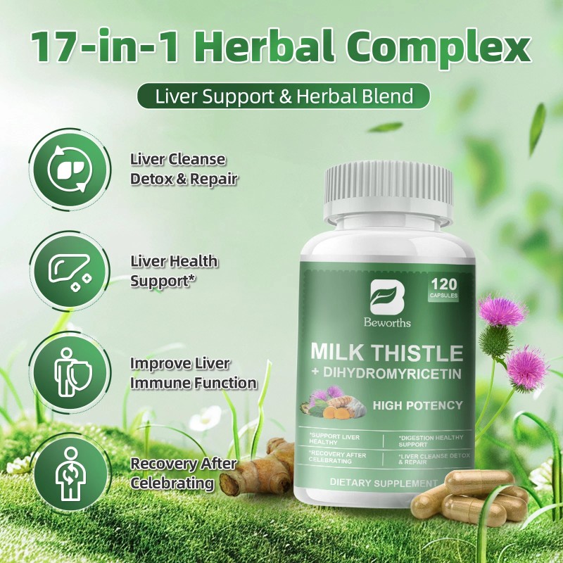 Liver Cleanse & Detox Support Supplement with 120 caps +