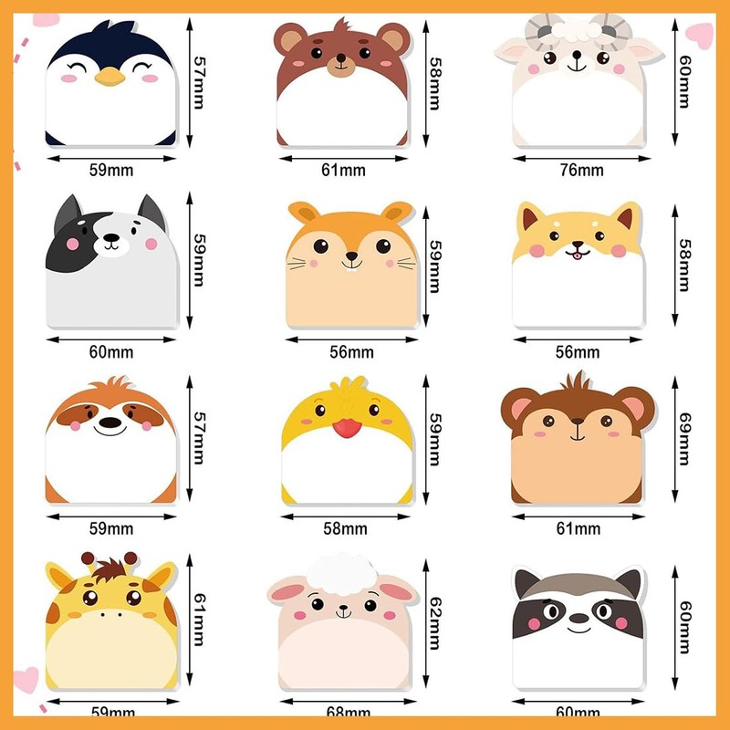 Pack of 24 Sticky Notes Small Sticky Notes Funny Notepad