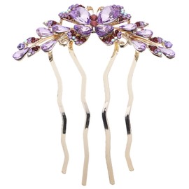 WOONEKY Rhinestone Hair Comb Clip for Women Wedding Hair 4 Vintage Hair Accessories for Girls Side Comb Headpiece for Women