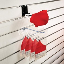 Gemco Group Retail Mask Display for Child Size Mask Attaches to Slatwall or Pegboard, Includes 6” Product Hook (5)