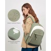 LOVEVOOK Laptop Backpack Purse for Women, Beige Green, 15.6 inches