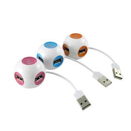 CLiPtec 4 Port Atom 2.0 Bus Powered Hub - Pink