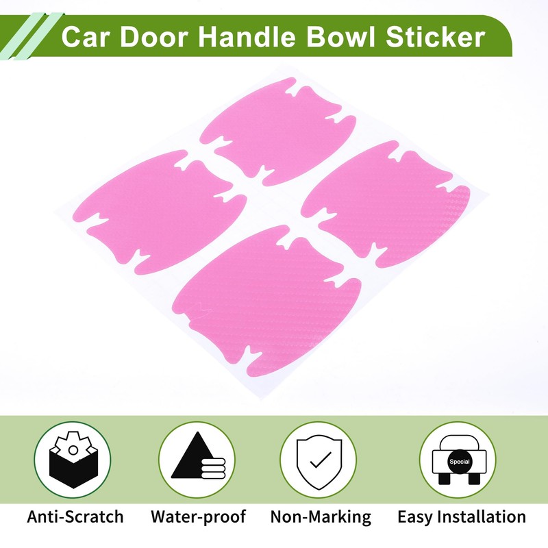 HOPESPANNER Universal 80x88mm Car Door Handle Bowl Sticker Anti-Scratches+Auto Door