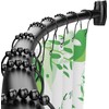 Bonpally Curved Shower Curtain Rod 40-72 Inches Adjustable, Aluminum Shower
