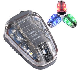 LThyzszb Tactical Helmet Light Signal Light with LED+IR/Strobe Military IFF Helmet Light Flashlight Survival Signal Light for Outdoor Sports (Brown Base-Green Light)