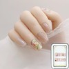Kokowomite Nails Handmade Nail Tips, Short, Square, Pink, Flower, Cute