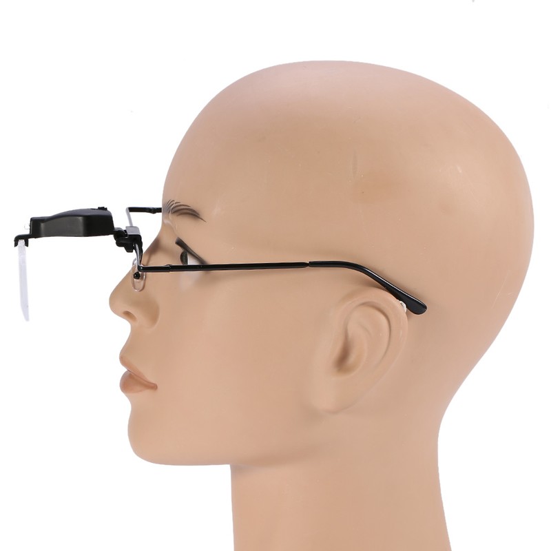 1.5X 2.5X 3.5X Eyeglass LED Magnifier Hands Free Head Eyelash