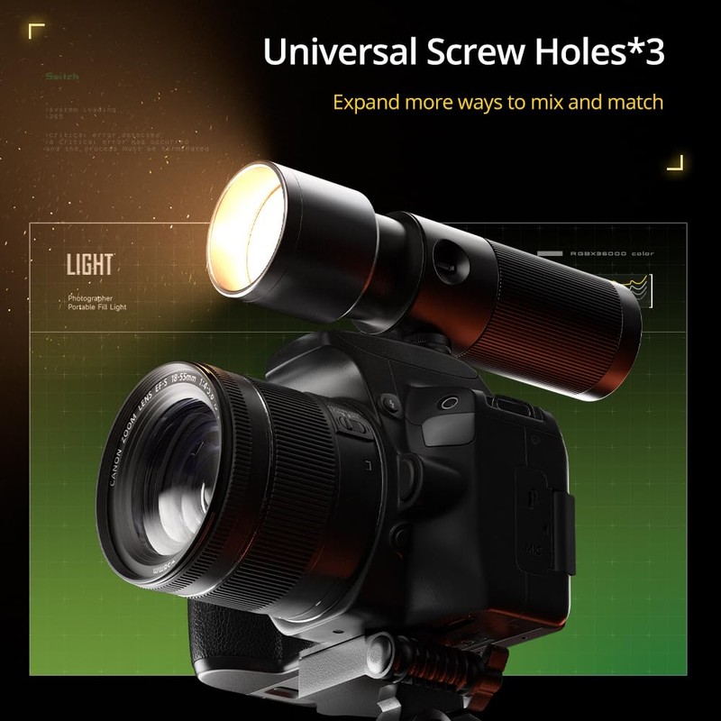 AMBITFUL Handheld LED Photography Flashlight,4 Colors Portable Photography Spotlight with