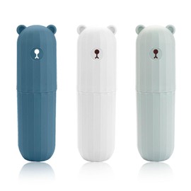 WUFGWBD 3 Pieces of Bear Dental Kits, Portable Dental Kits, Cute Dental Kits, Travel Dental Kits, Simple Dental Kits