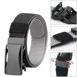 Unbranded Men's Casual Ratchet Belt Nylon Web Work Belt With Automatic Slide Alloy Buckle