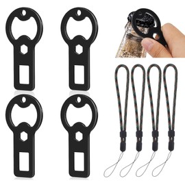 4 Pcs Flat Beer Bottle Opener with Lanyards, Portable Metal Bottle Opener Keychain, Bartender Bottle Cap Opener for Home, Kitchen, Restaurant, Bar, Outdoor