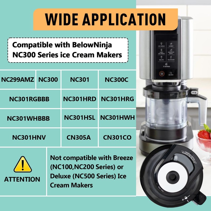 Reusable Replacement Outer Bowl Lid for Ninja NC301 Ice Cream