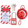 Cable Lock Kit Adjustable Insulation Universal for Valve Red Energy