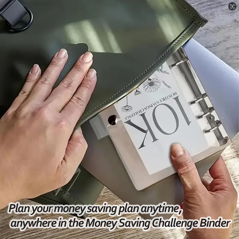 12-Month Envelopes Money Saving Challenge Binder,Budget Binder With Cash Envelopes,12