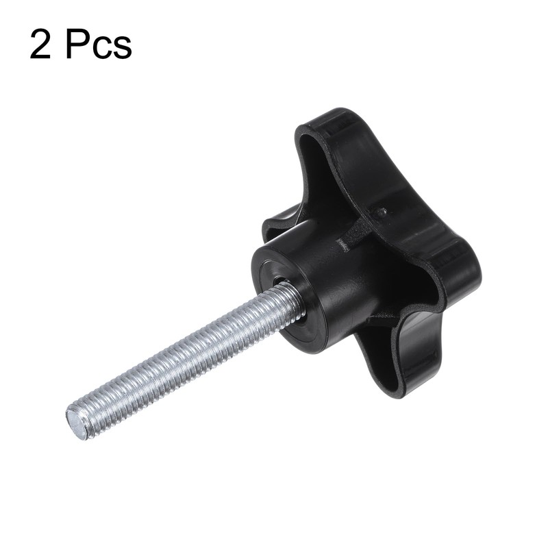 sourcing map 2pcs Star Knobs M8 x 45mm Male Thread