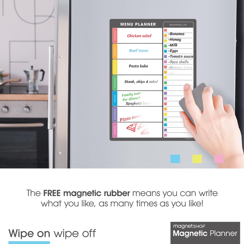 The Magnet Shop A4 Weekly Menu Planner - Dry Erase
