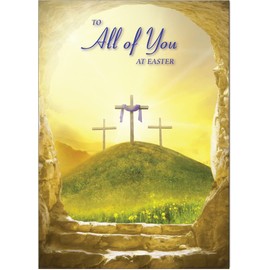 To All Of You Religious Easter Card - Christian Easter Card - A5 Size with Envelope