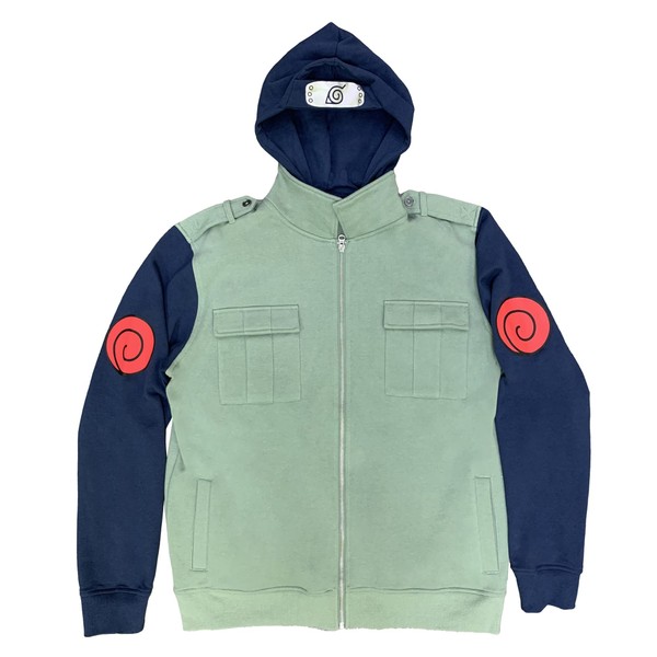 Ripple Junction Naruto Shippuden Kakashi Hatake Cosplay Military-Style Men's Hoodie