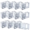 12 Pcs Blind Brackets 2 Inch, White Low Profile Box