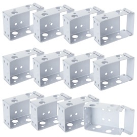 12 Pcs Blind Brackets 2 Inch, White Low Profile Box Mounting Bracket for Window Blinds Headrail Holder Bracket Installation, No Screws (6 Sets)