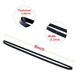 AMUU rubber bands Large 50 Pack 5 colors 8inch big black white blue red yellow rubber band Trash Can Band Set Elastic Bands for Office Supply File Folders box Books gifts Notebook