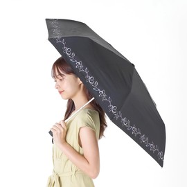 Nifty Colors 2466BK Folding Umbrella, Blackout Flower Crown Mini 55