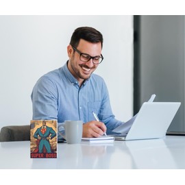 PETCEE Funny Boss Day Card for Super Boss from Employee National Bosses Day Gifts Card for Men Male Boss Him Women Christmas Birthday Gifts for Male Boss Manager Boss Day Greeting Card with Envelope