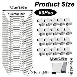 100Pcs Greenhouse Glass Clips Stainless Steel Greenhouses Polycarbonate Glass Pane Window Clips (50 W Glazing Clips & 50 Overlap Z Clips)