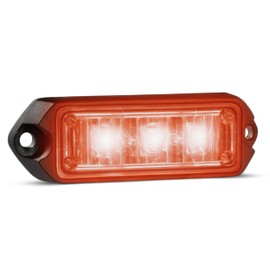 UBL 3 LED Surface Mount Emergency Vehicle Light for Firefighters, Police, EMS, or any First Responder - 11 Flash Patterns - Wide 120° Light Spread – Aluminum Heatsink Base (Red)