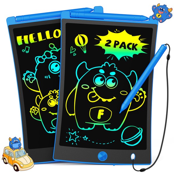 TEKFUN 2 Pack LCD Writing Tablet, 8.5inch Colorful Drawing Tablet
