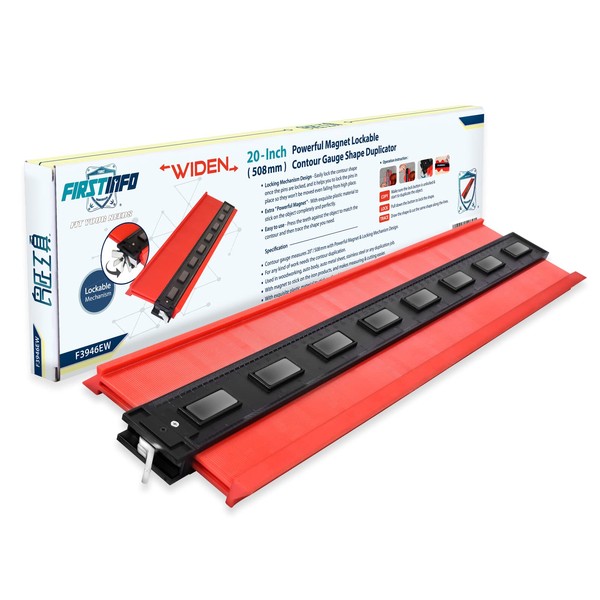 FIRSTINFO Metal-LOCK-Powerful-Magnet -Attached 20 inch (508mm) Lockable & Twin Scale