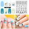 Alexnailart Nail Stamping Plate Creative Cartoon Animal Theme Image Design