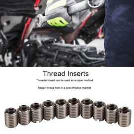 Lwuey Thread Insert M12 to M10, Thread Nuts M12 x 1.75 Male M10 x 1.5 Female Reducing Nuts Stainless Steel Self-Tapping Insert Thread for Car Steam Turbines Mechanical Devices Pack of 10