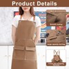 Caossuixin Apron for Men Women, Cotton Canvas Apron, Chef Aprons