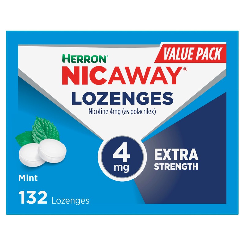 Nicaway 4mg Stop Smoking Mint Lozenge (Pack of 132)