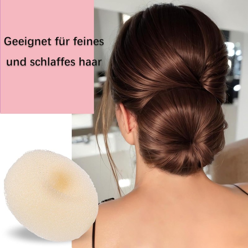 Cuscinetti per chignon piccoli e grandi, 6 pezzi