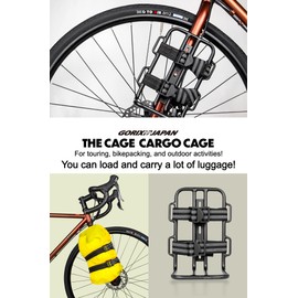 GORIX Bike Front Fork Cage Mount Bottle Cage Large [Non-Slip Belt Included] Bikepacking Bike Bag The CAGE