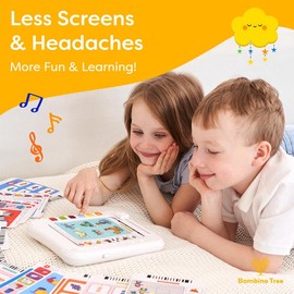 Kids Logic Learning Pad and Talking Flash Cards for 3-6 Years - Interactive Brain Teasers, Educational Games, Screen-Free Learning Experience
