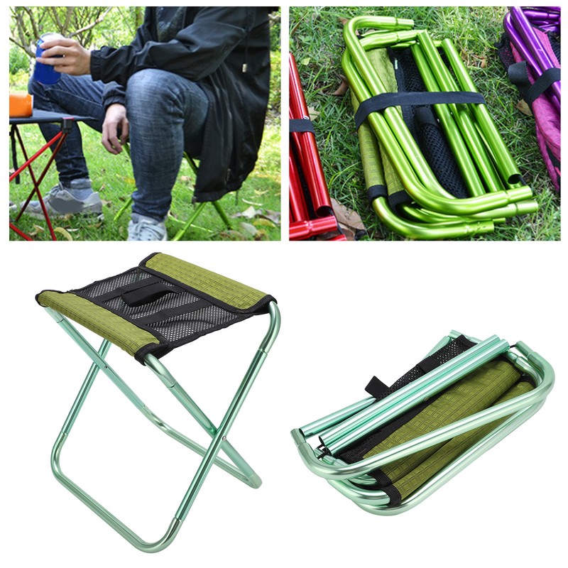 Foldable Chair Flexible Lightweight Breathable Portable Stool for Mountaineering Camping