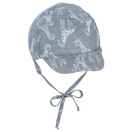 Sterntaler Boys Peaked Cap with Ties and Ear Flaps, blue
