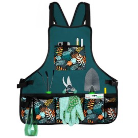 Zopanira Garden Aprons for Women with Pockets - Gardening Apron - Florist Apron - Gifts for Gardeners, Artist, Painting, Art (Aquamarine)