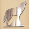 Super Cool Creations Wolf Howling Mirror 14 inches x 12